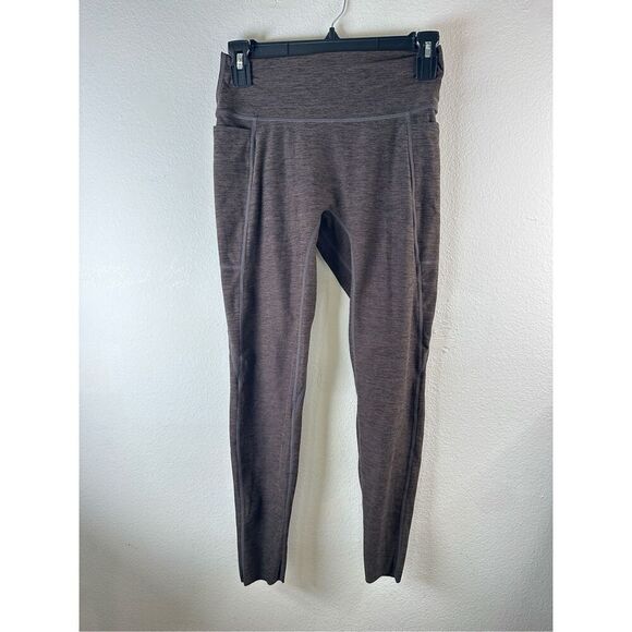 Curves n CombatBoots Heathered brown leggings sz medium - Picture 3 of 7